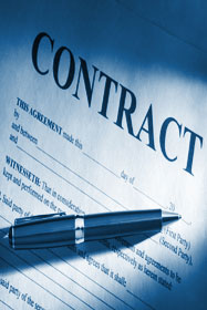pen on contract